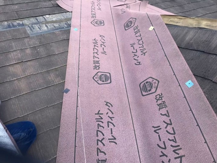防水シート増し張り