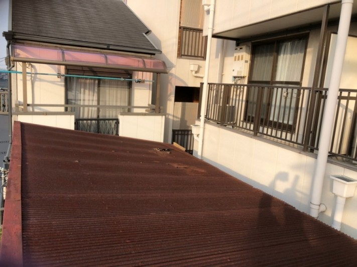 ケラバ飛散雨漏り