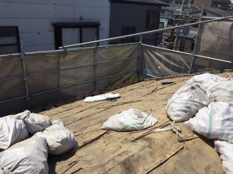 瓦撤去後 大屋根