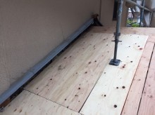 下屋 構造用合板貼り 壁際