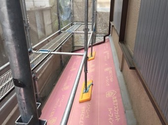下屋 ルーフィング貼り