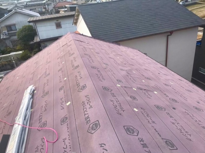 防水シート施工
