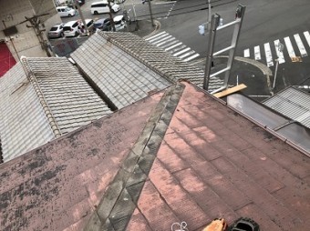 棟板金撤去後