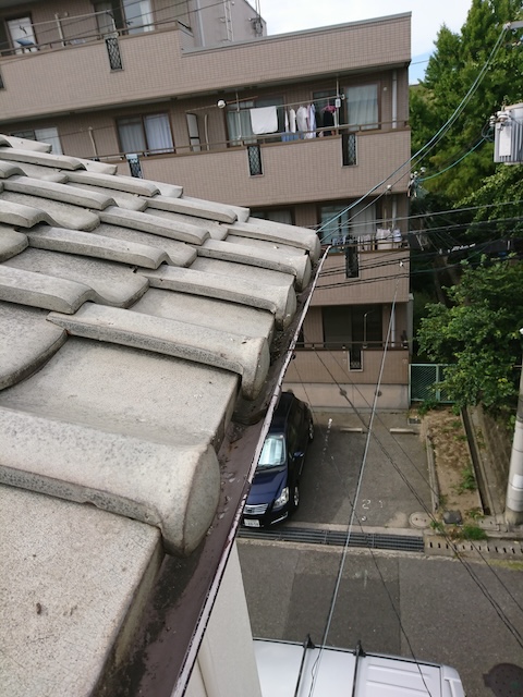 経年劣化が進んだ雨樋