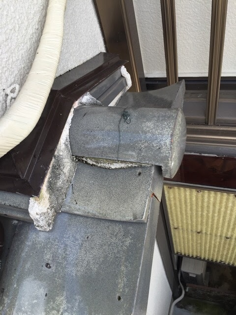 棟板金の浮きと固定釘のゆるみ。京都市南区の現地調査