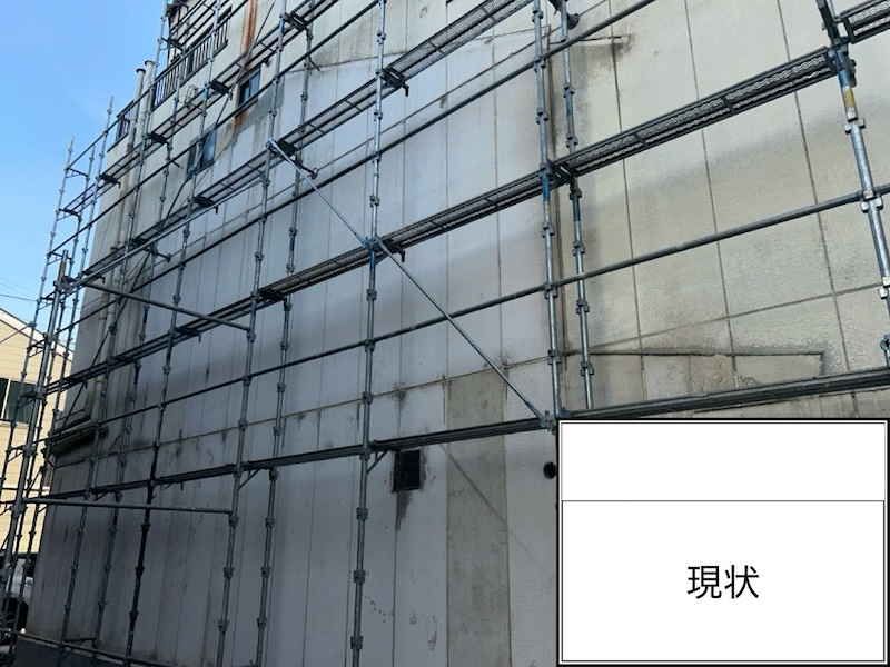 足場を組んだ様子