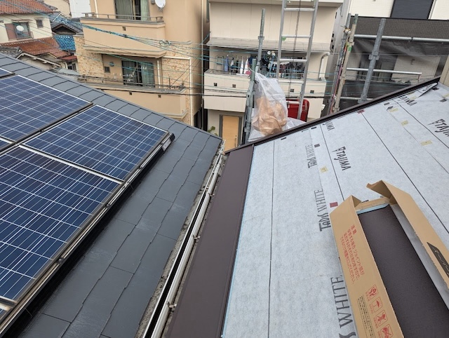 新規屋根材設置
