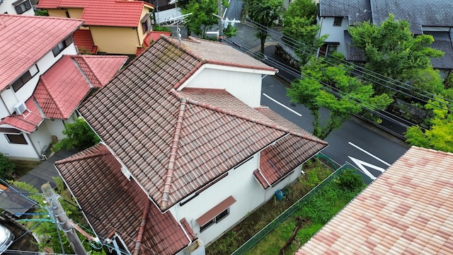 モニエル瓦屋根の現地調査