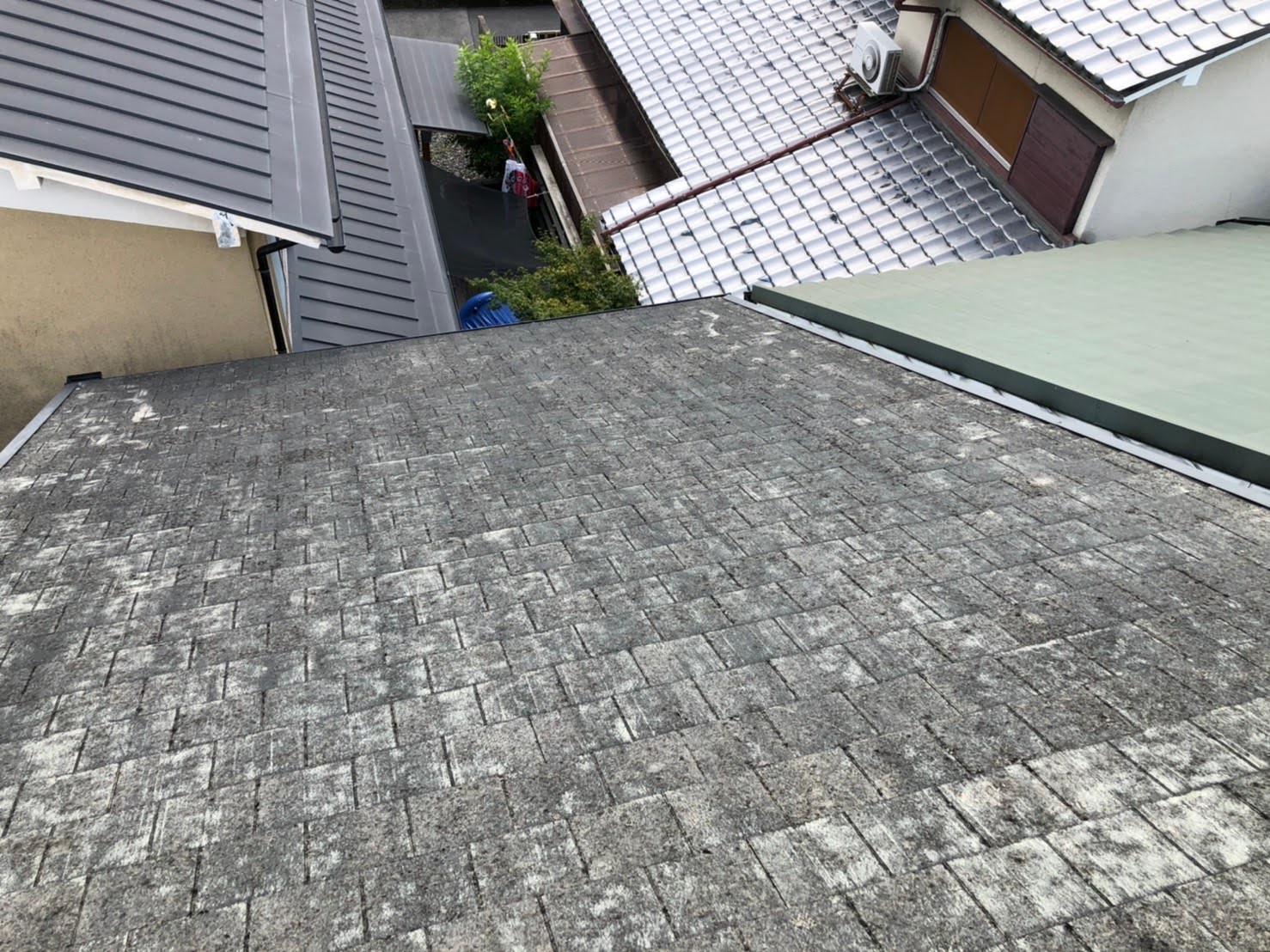 京都府八幡市にてスレート屋根を金属屋根のガルテクトへリフォーム工事