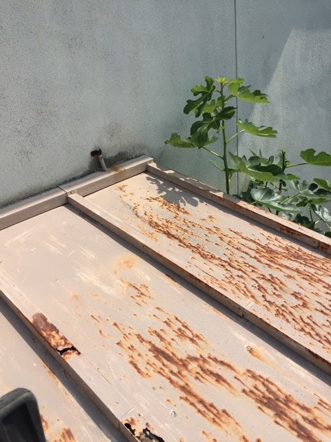 サビが広がる金属屋根