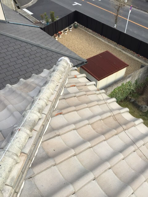 京都府久御山町 瓦屋根全体の確認と棟瓦積み直し工事の提案