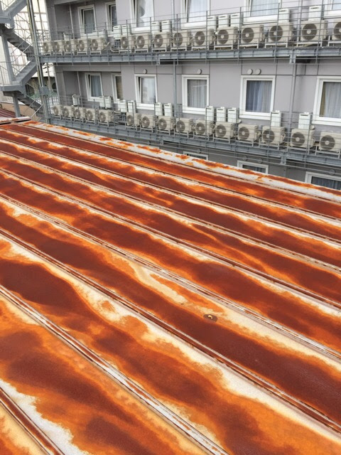 近景で見た錆の広がり