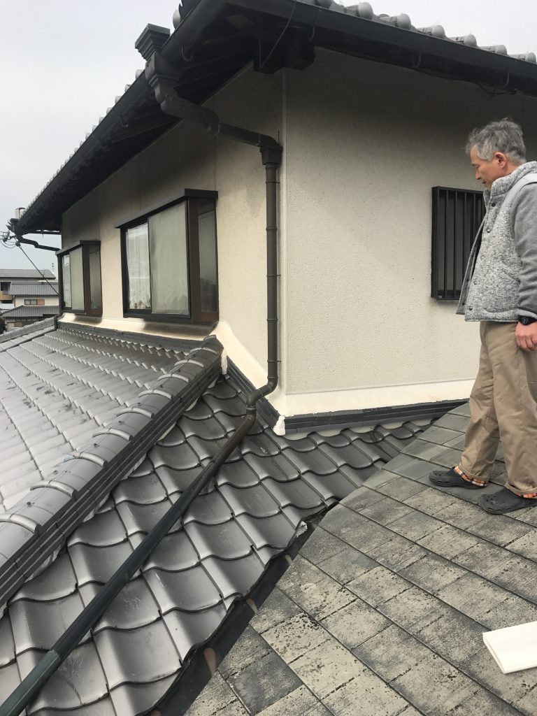 下屋と雨樋まわり確認