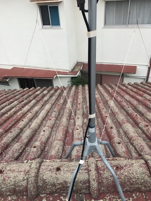 屋根アンテナの設置状況