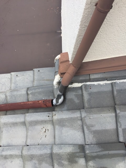 這樋と竪樋の接続部