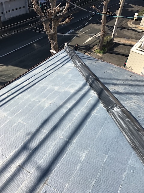 白化が進んだ屋根面