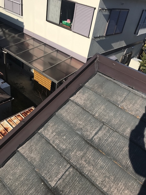 棟板金の取り合い部