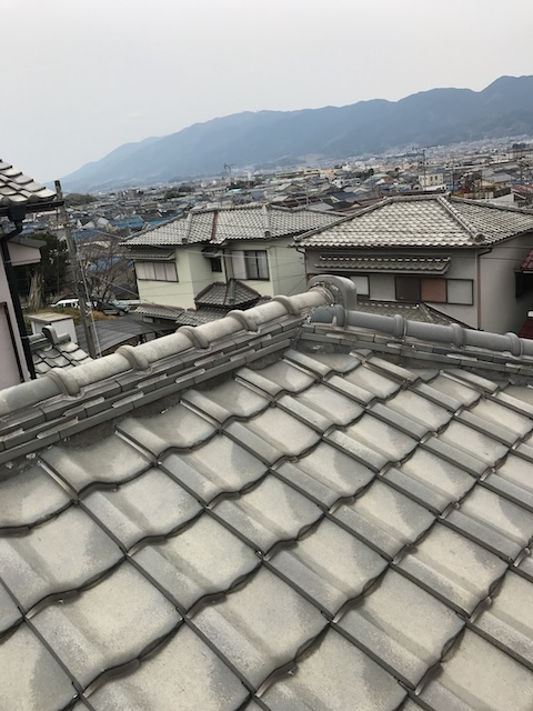棟瓦端部の納まり確認