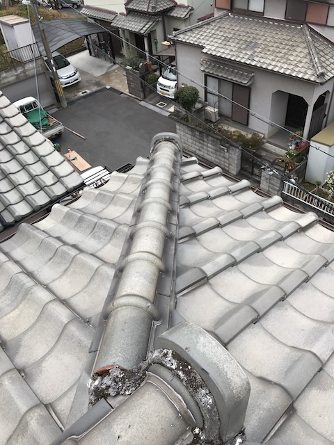 棟先端の瓦取り合い