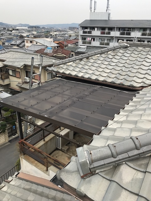 隅棟と屋根面の状態