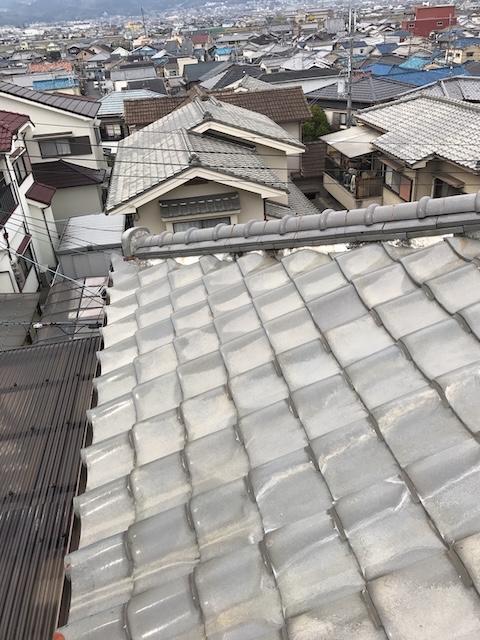 棟瓦と平部瓦の全景